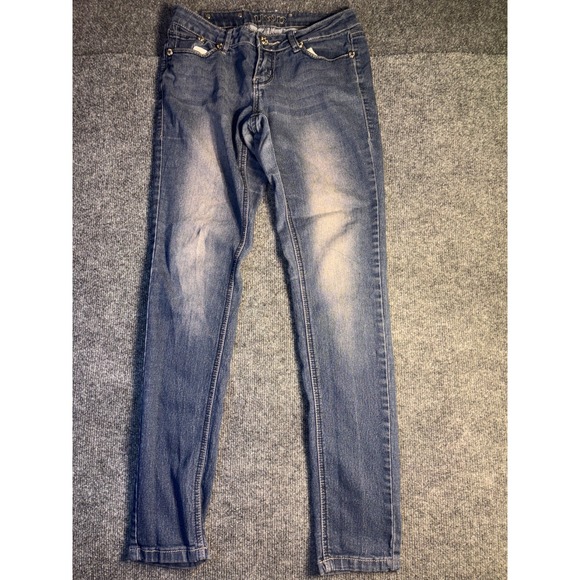 Denim - UWD Skinny Jeans Women Size 3 Blue Denim Metallic Embroidered Beaded Back Pocket